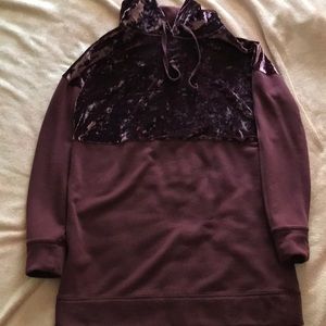 A purple hoodie
